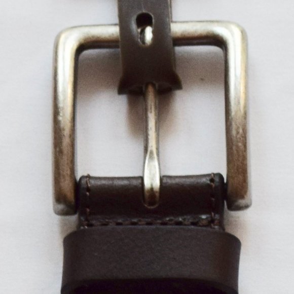 NEW Boconi Dark Brown Leather Belt - Size 38 - Picture 11 of 14